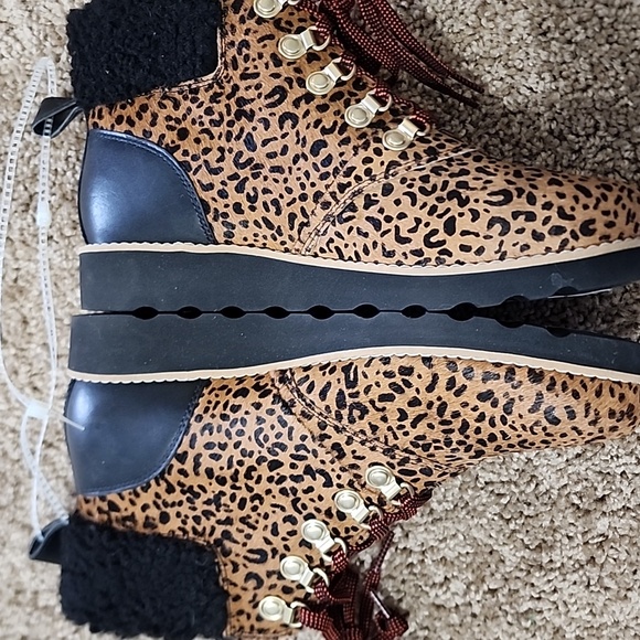 Cole Haan Nantucket Rugged Real Fur Natural Sheep Shearling Women's Booties - Picture 10 of 13